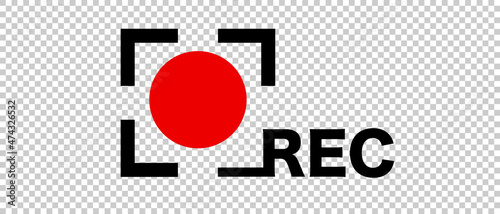 REC. Fashionable design recording icon. vector.