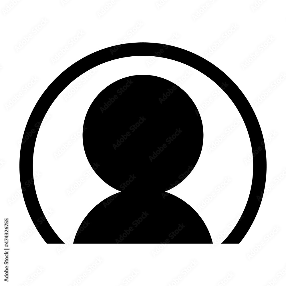 Simple user icon or account icon. Vector person. Simple user icon or account icon. Vector person.