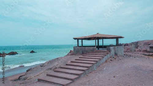 romantic hut at a Famous point of the sea in Karachi, Pakistan. that's called GADANI in the local language.