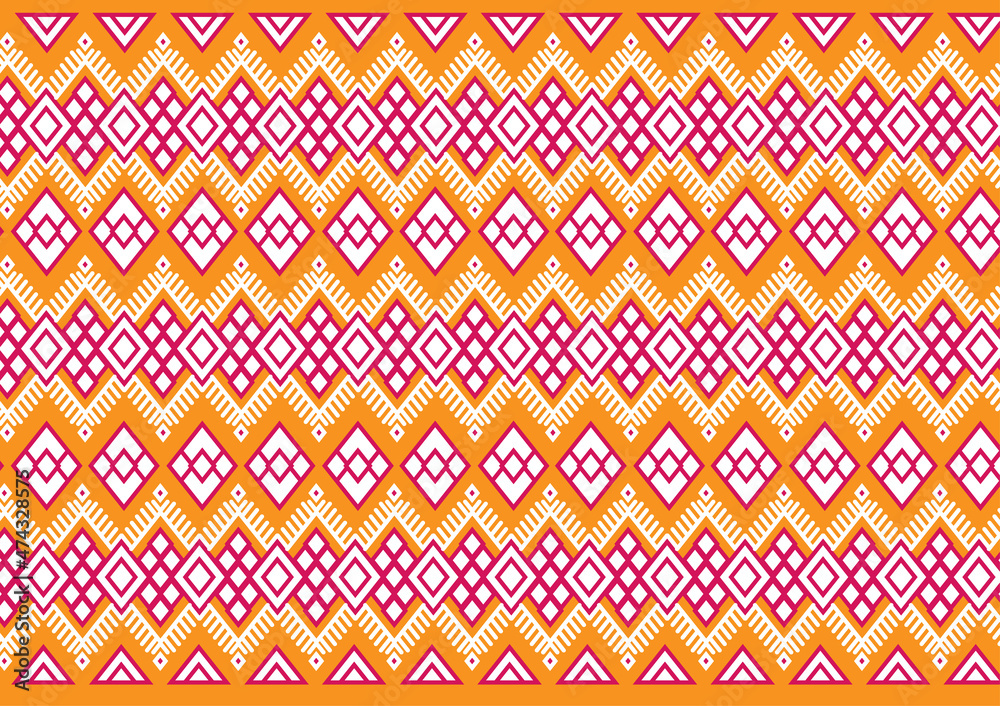 Light-colored Thai pattern fabric Light-colored Thai pattern fabric