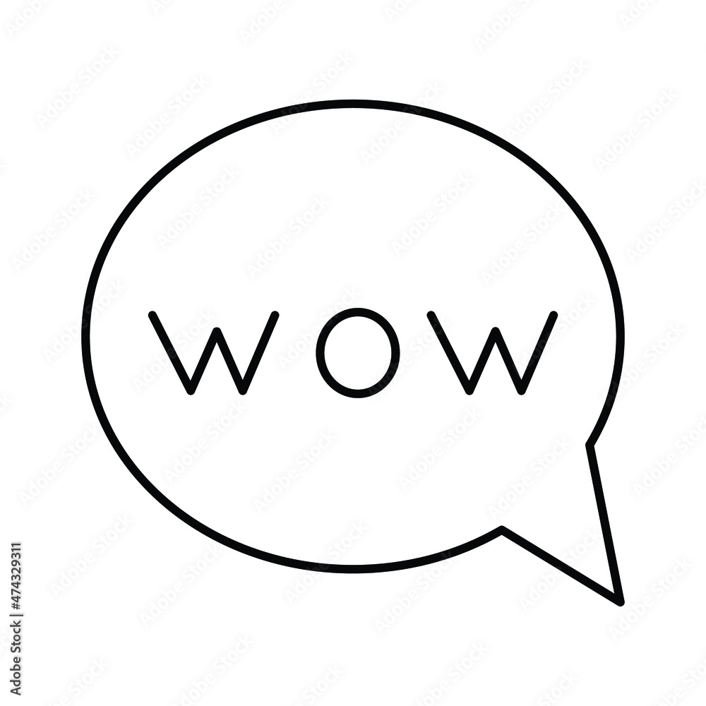Wow Vector icon which is suitable for commercial work and easily modify or edit it

