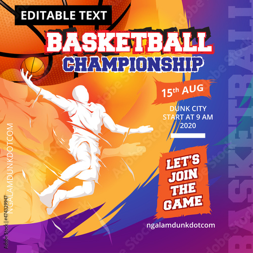 basketball championship flyer template