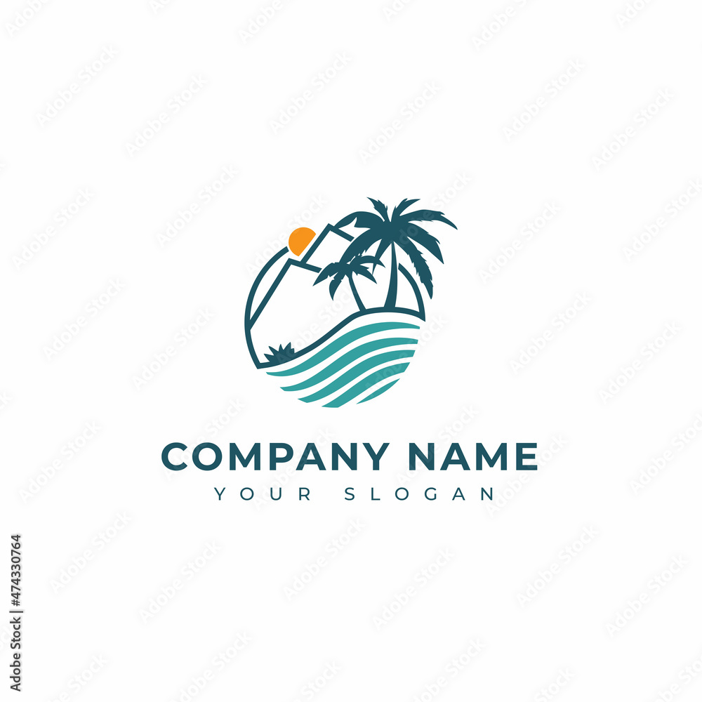 Nature logo design vector template