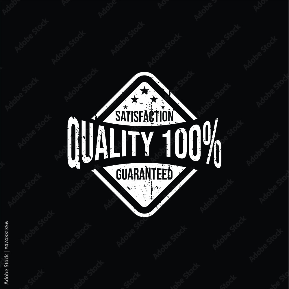 100% Guaranteed Quality Product Stamp Label Emblem Badge logo design vector image