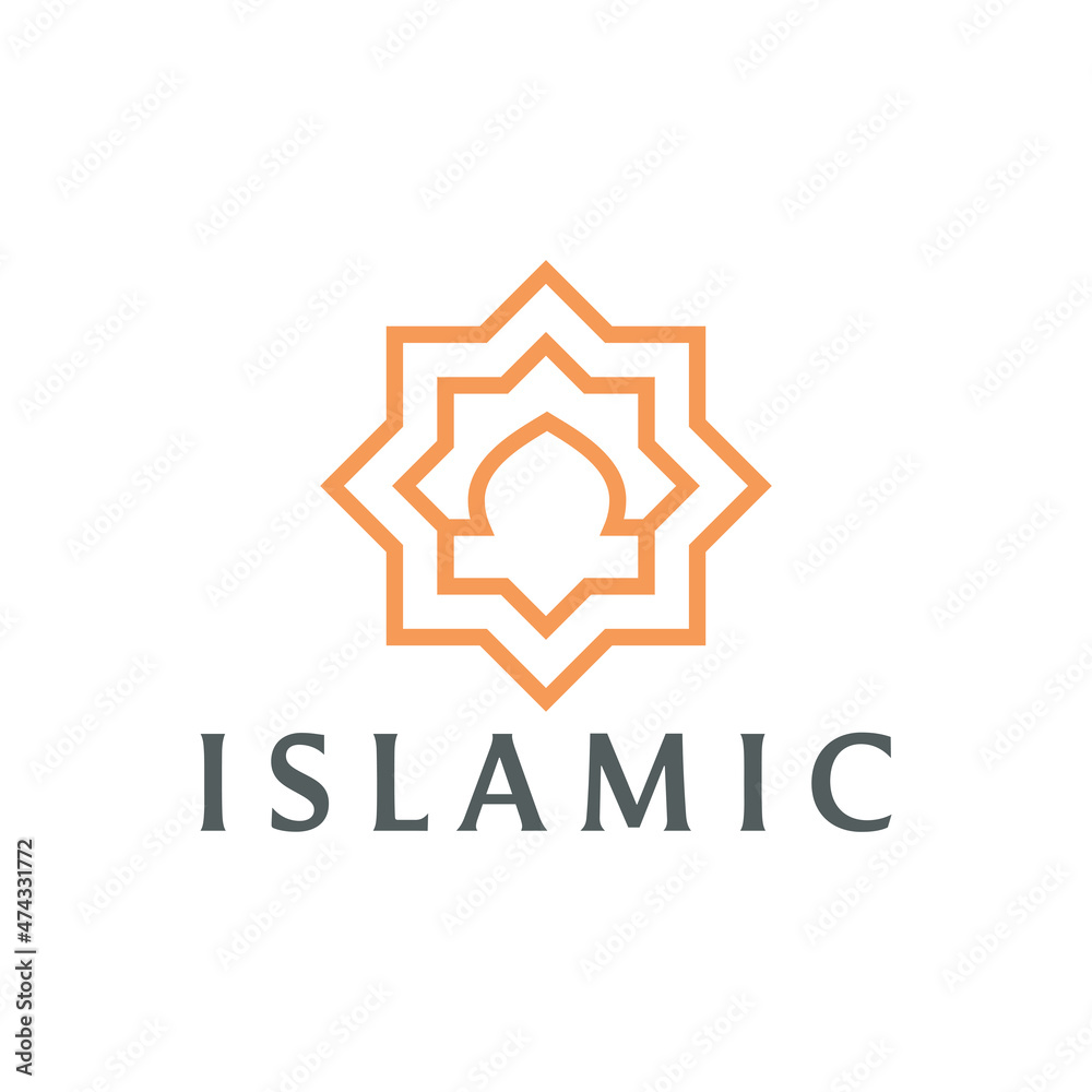Islamic Center Icon App Geometric Logo