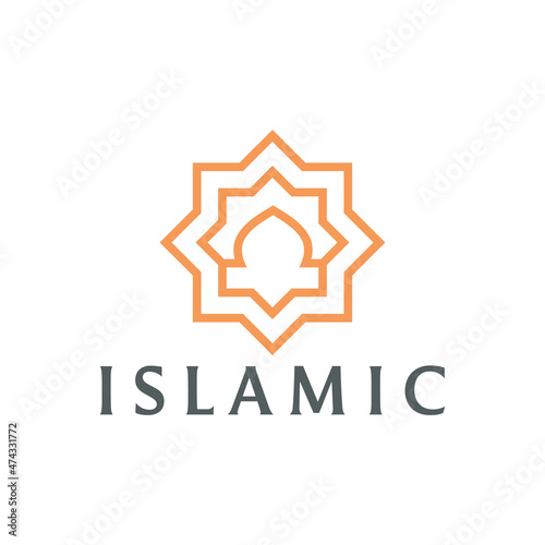Islamic Center Icon App Geometric Logo