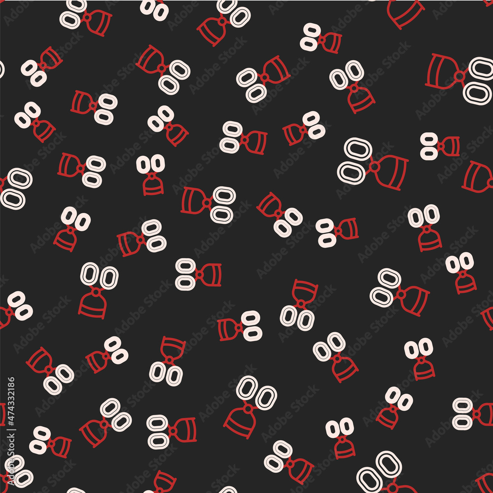 Line Eyelash curler icon isolated seamless pattern on black background. Makeup tool sign. Vector Line Eyelash curler icon isolated seamless pattern on black background. Makeup tool sign. Vector