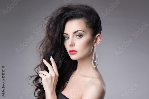 beautiful young woman with healthy hair