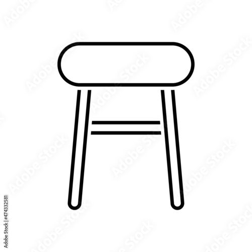 stool chair icon, chair vector, office illustration