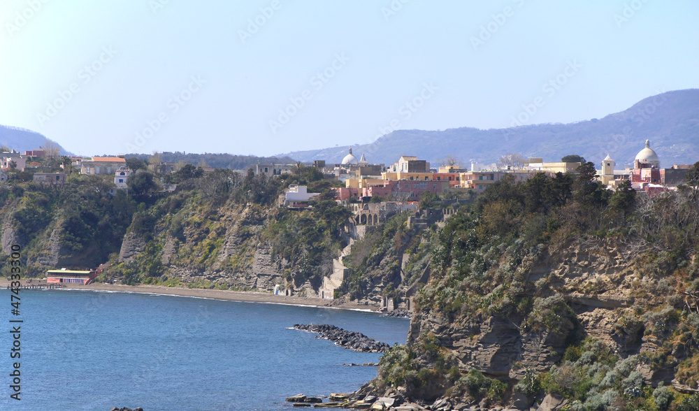 coastal landscape of the Islands of Napoli province, Italy 