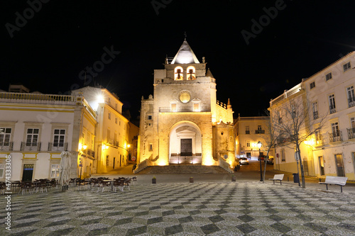 Night cityscape of Elvas, Portugal