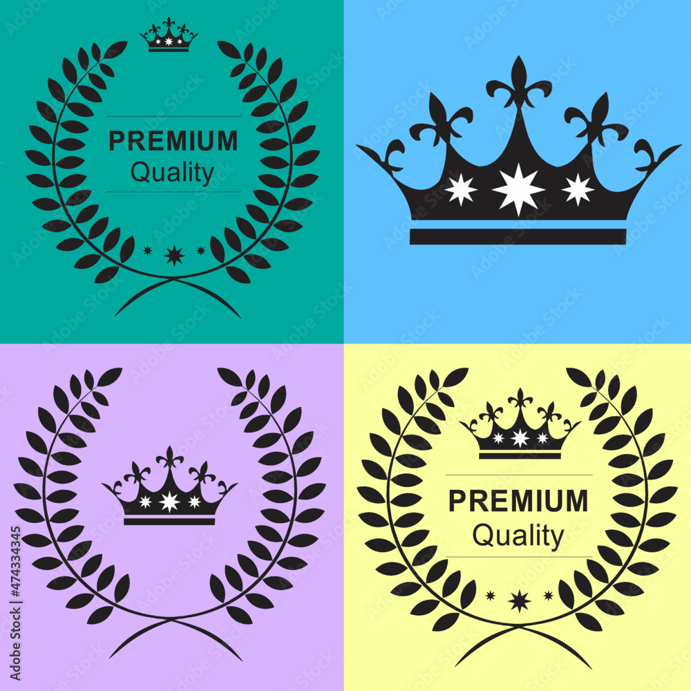 Laurel Wreath with crowns for Amazon and eBay product image edit. 