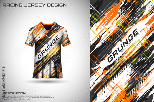 Front racing shirt design. Sports design for racing, cycling, jersey game vector.