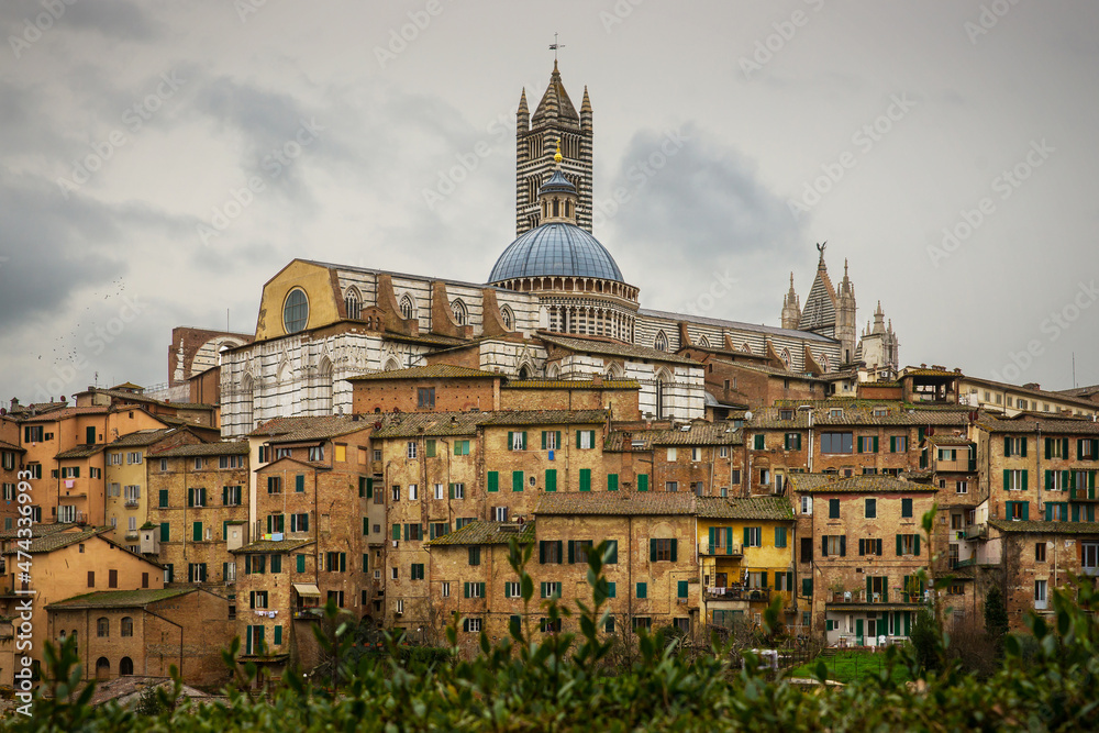 View to Siena downtown, Tuscany, Italy