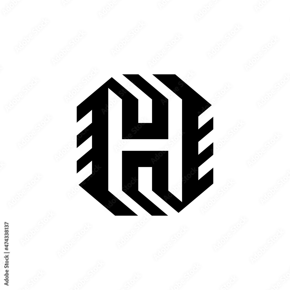 letter H initial monogram logo icon vector template