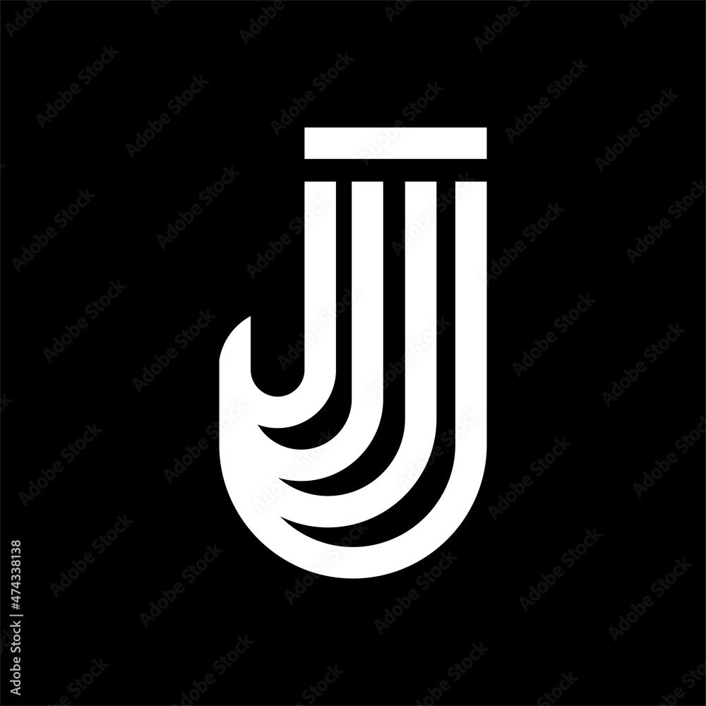 letter J initial monogram logo icon vector template letter J initial monogram logo icon vector template