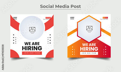 we are hiring social media post design template
