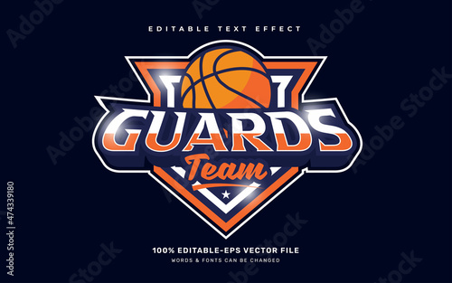 Basketball sport text effect