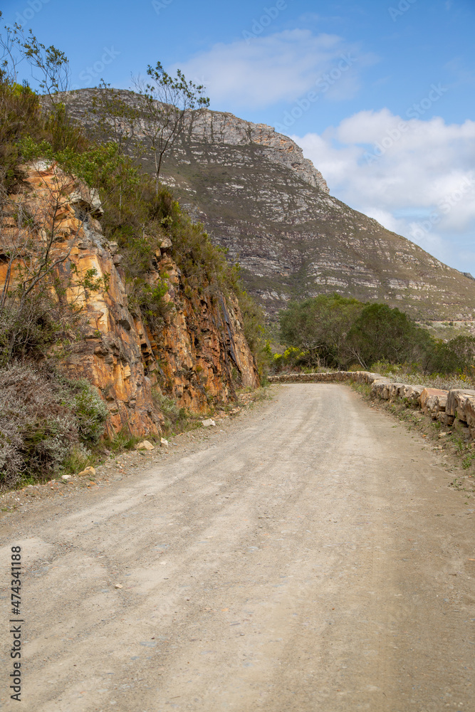 Untarred section of the Montagu Pass north of George in the Western Cape of South Africa