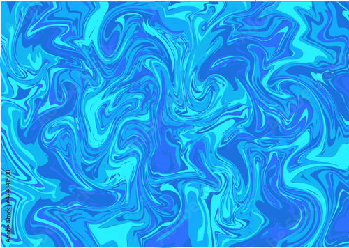 abstract blue background with waves, groovy banner, psychedelic pattern of blue colors, marbled texture