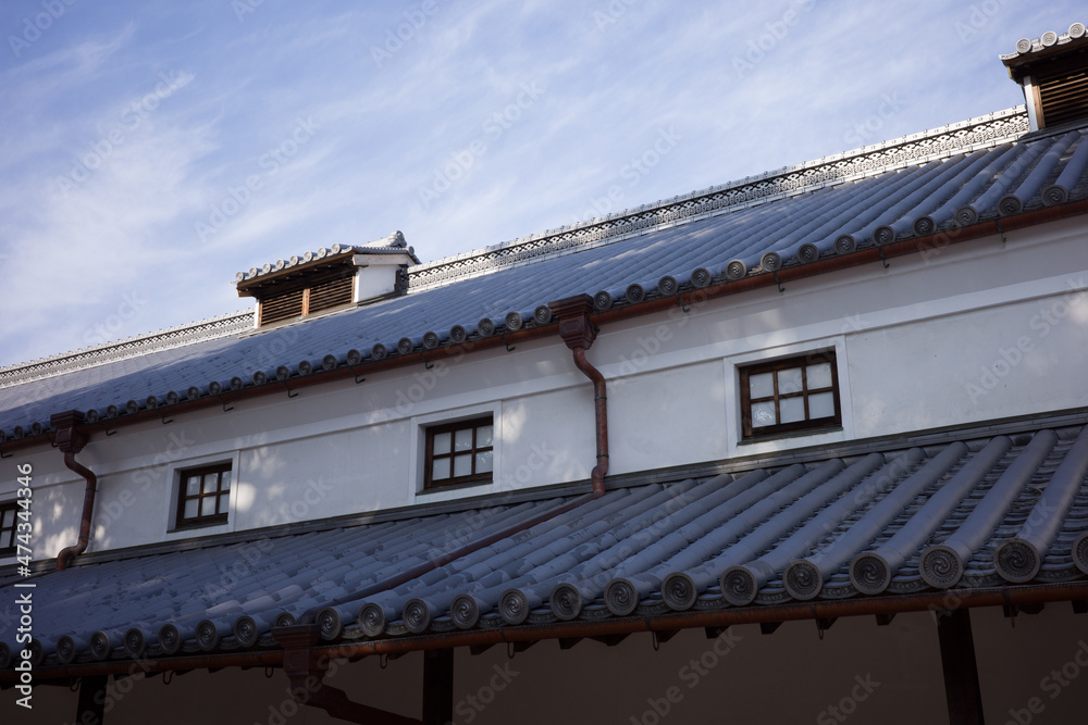 とても古くて美しい日本の香川県の琴平の建物 とても古くて美しい日本の香川県の琴平の建物