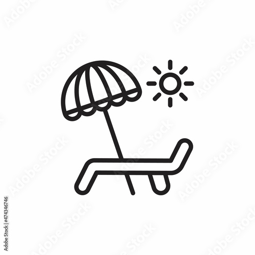 BEACH CHAIR icon in vector. Logotype