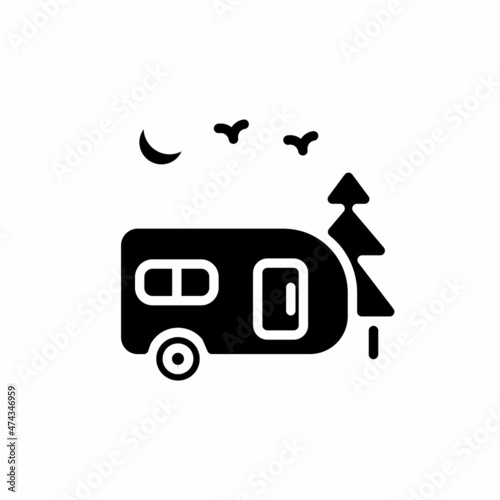TRAILER PARK icon in vector. Logotype