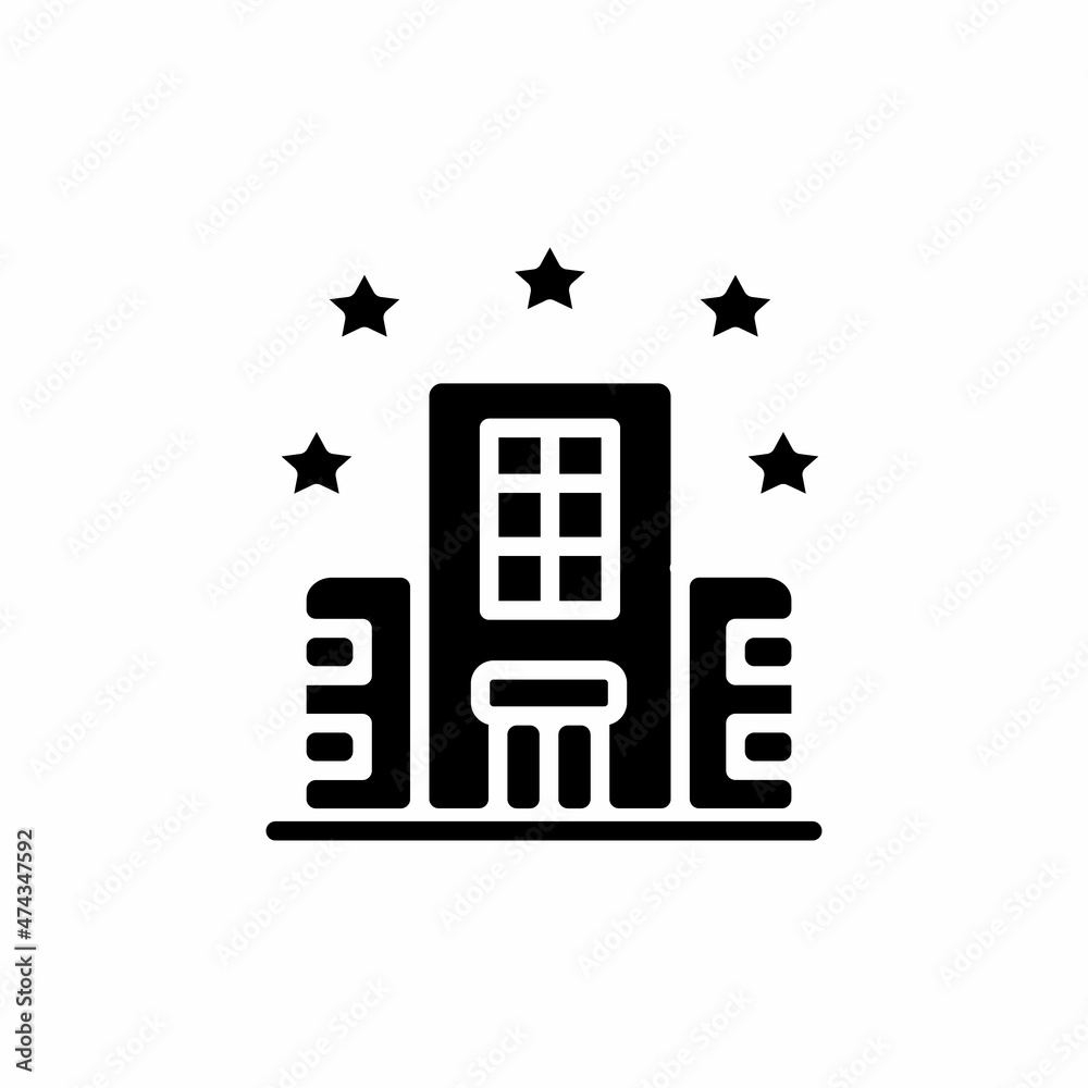 Fototapeta premium FIVE STARS HOTEL icon in vector. Logotype