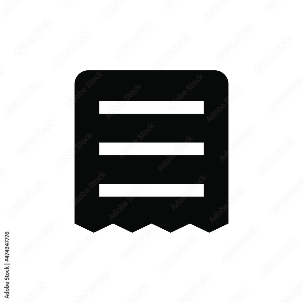 Bill receipt icon Bill receipt icon