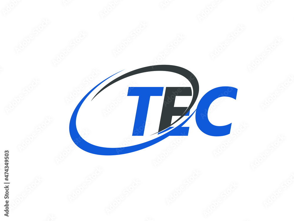 TEC letter creative modern elegant swoosh logo design TEC letter creative modern elegant swoosh logo design