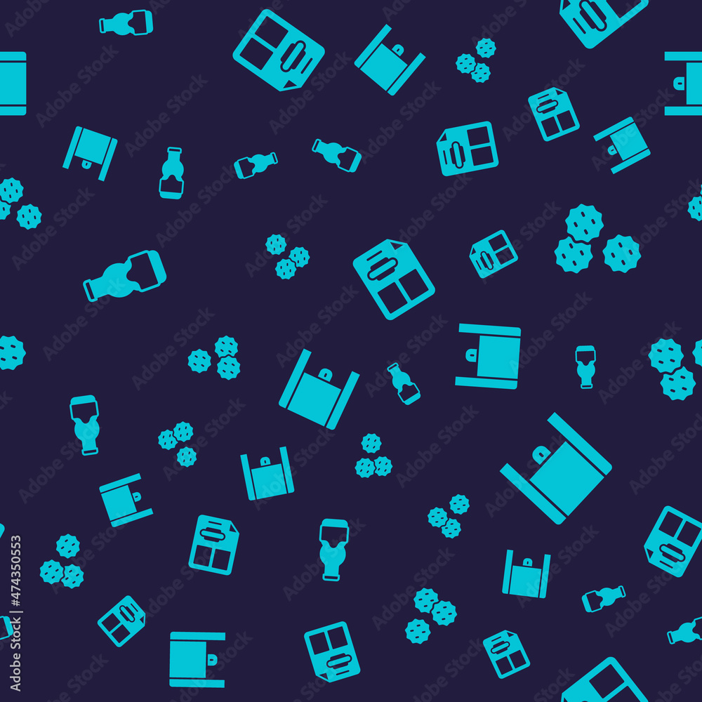 Set Sauce bottle, Cookie or biscuit, Restaurant cafe menu and Online ordering food on seamless pattern. Vector Set Sauce bottle, Cookie or biscuit, Restaurant cafe menu and Online ordering food on seamless pattern. Vector