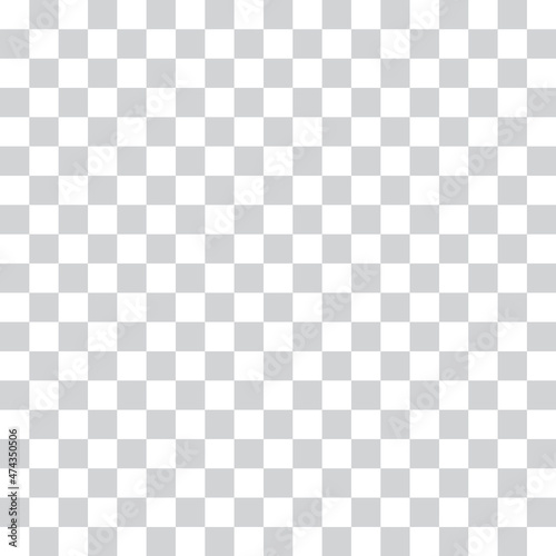 Checkered background. Transparent texture. Vector grid pattern. Gray and white backdrop