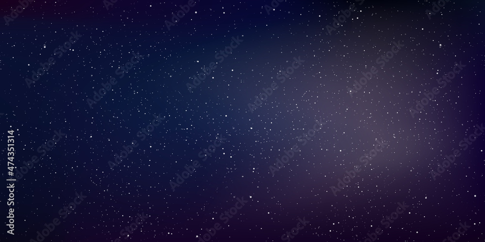 Fototapeta premium Star and star dust in deep universe. Abstract space background. Vector illustration.