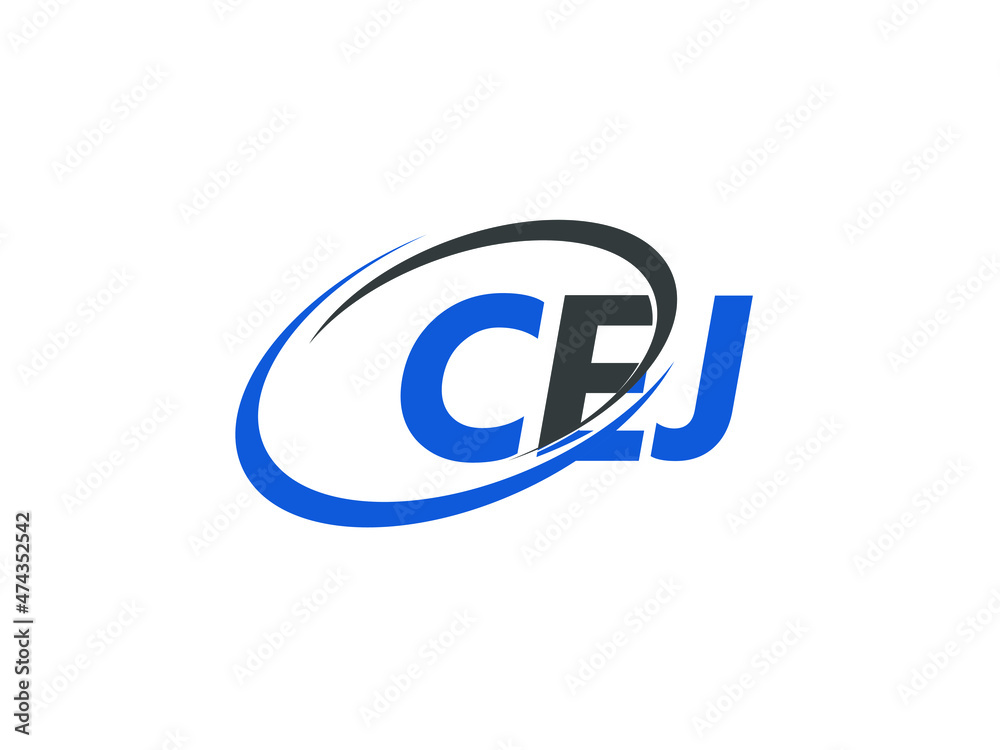 CEJ letter creative modern elegant swoosh logo design CEJ letter creative modern elegant swoosh logo design