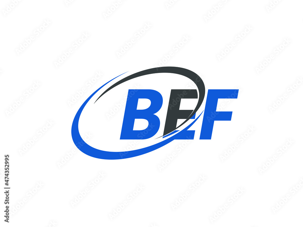BEF letter creative modern elegant swoosh logo design BEF letter creative modern elegant swoosh logo design