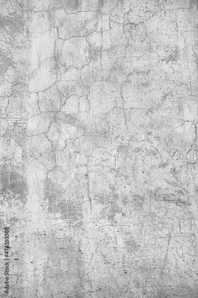 Fototapeta premium white wall cracks background / abstract white vintage background, texture old wall with cracks