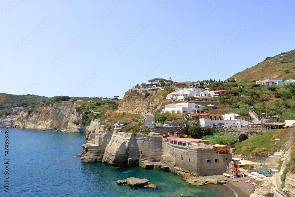 A view of Sant Angelo Bay in Ischia island in Italy