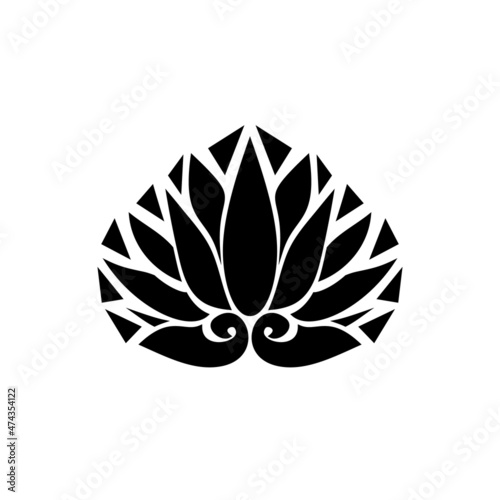 Japan style design flower Sign, leaf symbol
