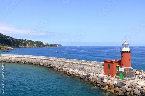 Ischia Porto in Italy, harbor district
