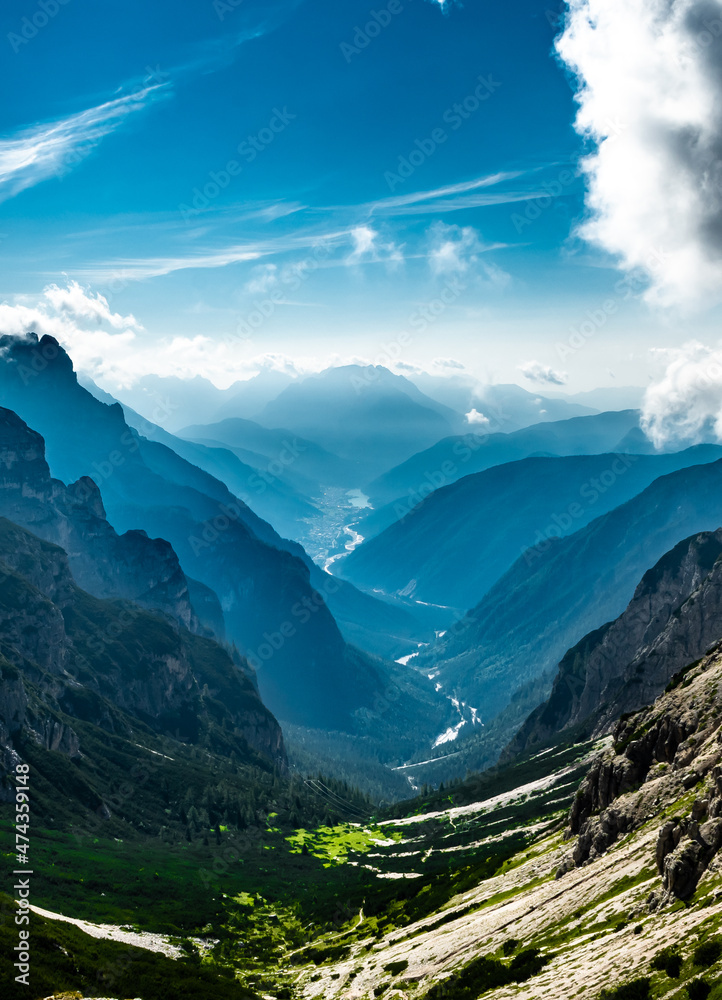 Alpine Landscape With Mountain Peaks In South Tirol In Italy