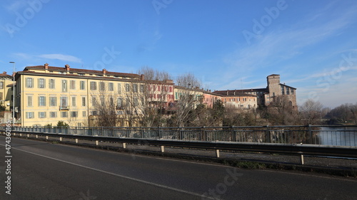View of the city Cassano d'Adda, lombardia, italy