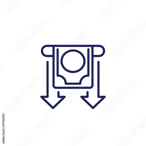 cashout line icon on white