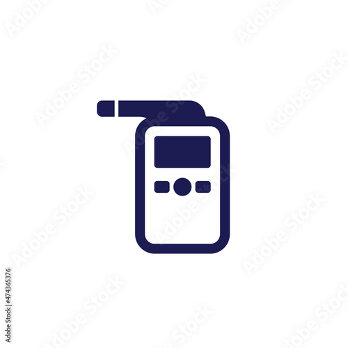 breathalyzer, alcohol test icon, vector