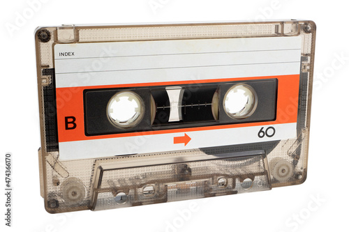 Cassette tape isolated on white.