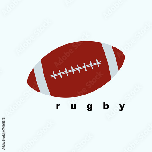 a rugby ball logo design