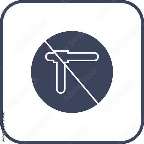 No Voilance Glyph Round Corner Vector Icon Design