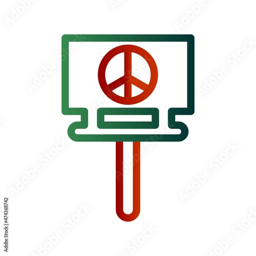 Activism Line Gradient Vector Icon Design