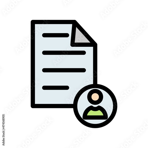 Petition Line Filled Vector Icon Design