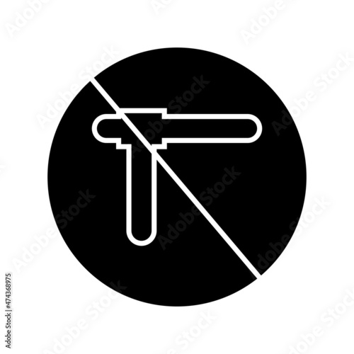 No Voilance Glyph Vector Icon Design