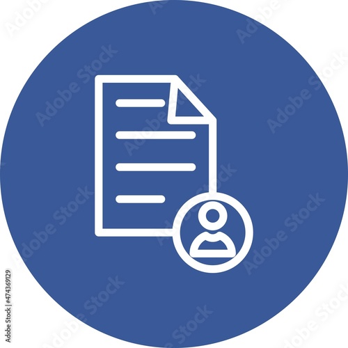 Petition Line circle Vector Icon Design